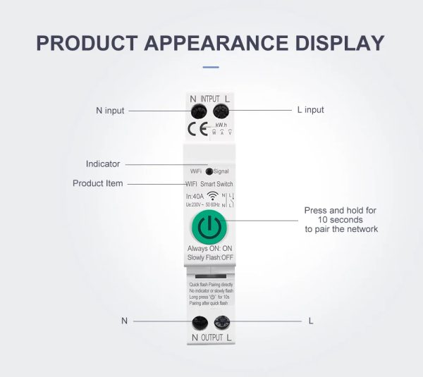 1p Wi-fi smart 63A breaker switch - Image 3