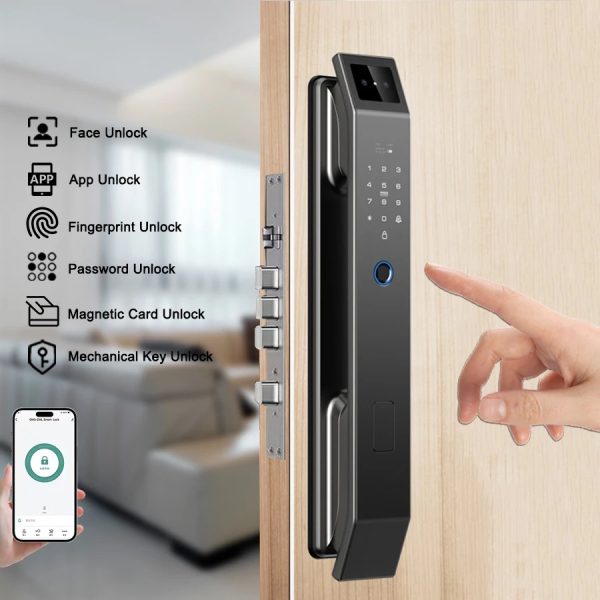 Tuya 3D Face Real-time Intercom Smart Door Lock - Image 3