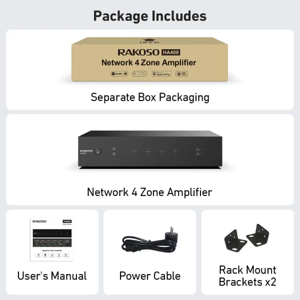 4 Zone Network Amplifier - 400Watts 8-channel - Image 6